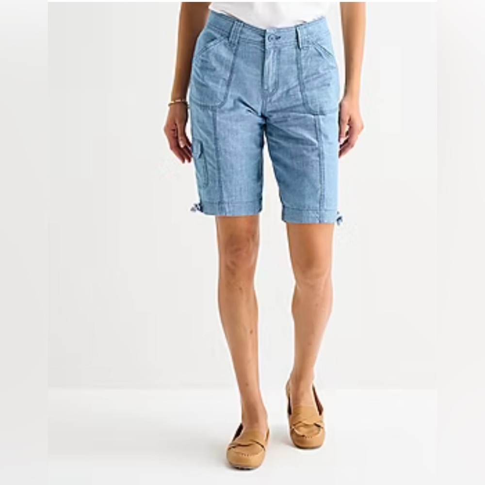 ST. JOHN’S BAY - Denim Blue Bermuda Shorts